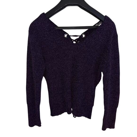 VENUS Sweaters - Vintage Venus Soft Keyhole Purple Sweater- Large
